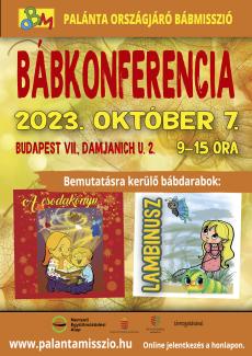 Országjáró Bábmissziós konferencia plakátja 2023 október