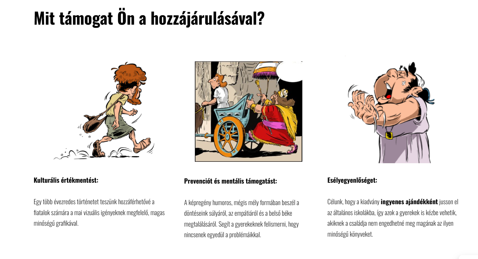 Jónás projekt támogatása -MIÉRT